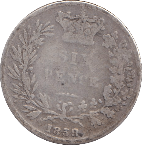 1858 SIXPENCE ( FINE ) - SIXPENCE - Cambridgeshire Coins