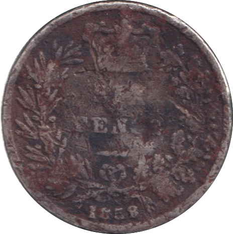 1858 SIXPENCE ( NF ) - SIXPENCE - Cambridgeshire Coins