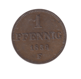 1859 1 PFENNIG SAXONY GERMANY - WORLD COINS - Cambridgeshire Coins