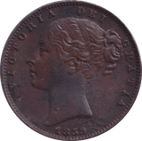1859 FARTHING ( AUNC ) - FARTHING - Cambridgeshire Coins
