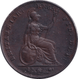 1859 FARTHING ( AUNC ) - FARTHING - Cambridgeshire Coins