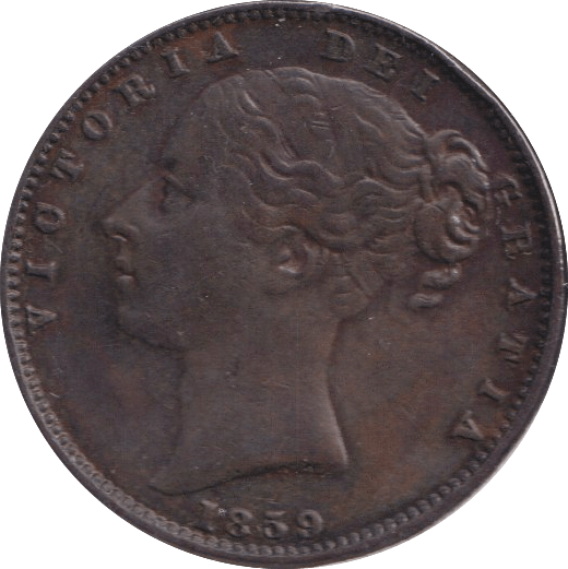 1859 FARTHING ( EF ) - FARTHING - Cambridgeshire Coins