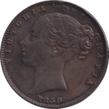 1859 FARTHING ( EF ) - FARTHING - Cambridgeshire Coins