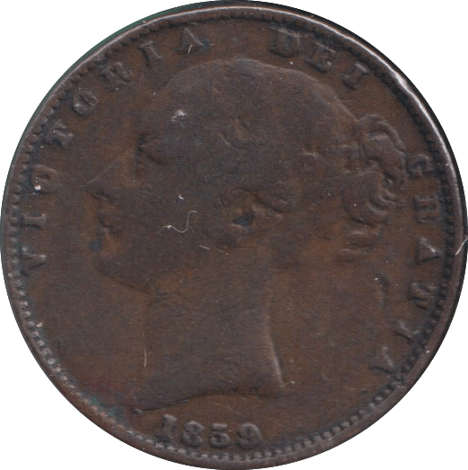 1859 FARTHING ( FINE ) - FARTHING - Cambridgeshire Coins