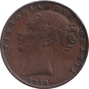 1859 FARTHING ( GVF ) - FARTHING - Cambridgeshire Coins