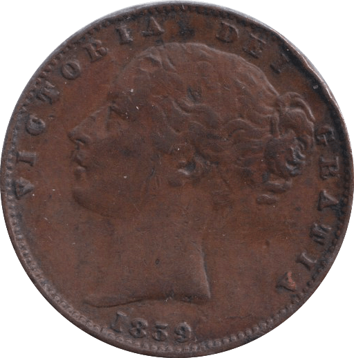 1859 FARTHING ( GVF ) - FARTHING - Cambridgeshire Coins