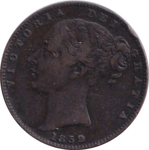 1859 FARTHING ( VF ) - FARTHING - Cambridgeshire Coins
