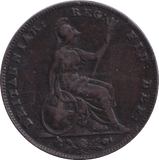 1859 FARTHING ( VF ) - FARTHING - Cambridgeshire Coins