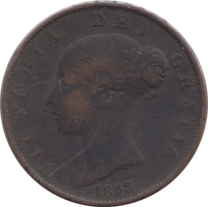 1859 HALFPENNY ( FINE ) - Halfpenny - Cambridgeshire Coins
