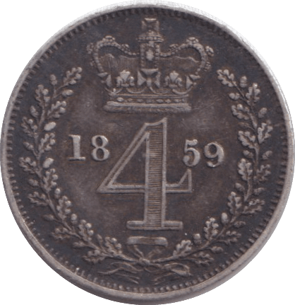 1859 MAUNDY FOURPENCE ( GVF ) - MAUNDY FOURPENCE - Cambridgeshire Coins