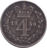 1859 MAUNDY FOURPENCE ( GVF ) - MAUNDY FOURPENCE - Cambridgeshire Coins