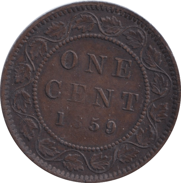 1859 ONE CENT CANADA - WORLD COINS - Cambridgeshire Coins