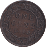 1859 ONE CENT CANADA - WORLD COINS - Cambridgeshire Coins