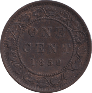 1859 ONE CENT CANADA - WORLD COINS - Cambridgeshire Coins