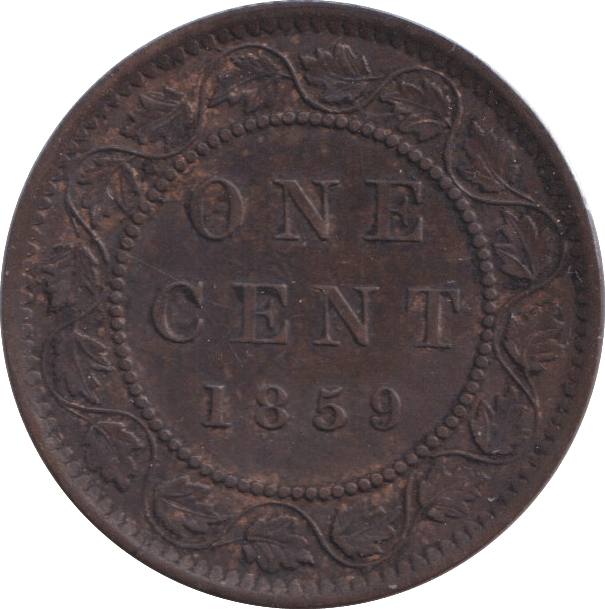 1859 ONE CENT CANADA - WORLD COINS - Cambridgeshire Coins