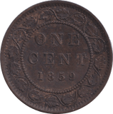 1859 ONE CENT CANADA - WORLD COINS - Cambridgeshire Coins