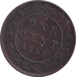 1859 ONE CENT CANADA - WORLD COINS - Cambridgeshire Coins