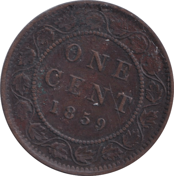 1859 ONE CENT CANADA - WORLD COINS - Cambridgeshire Coins