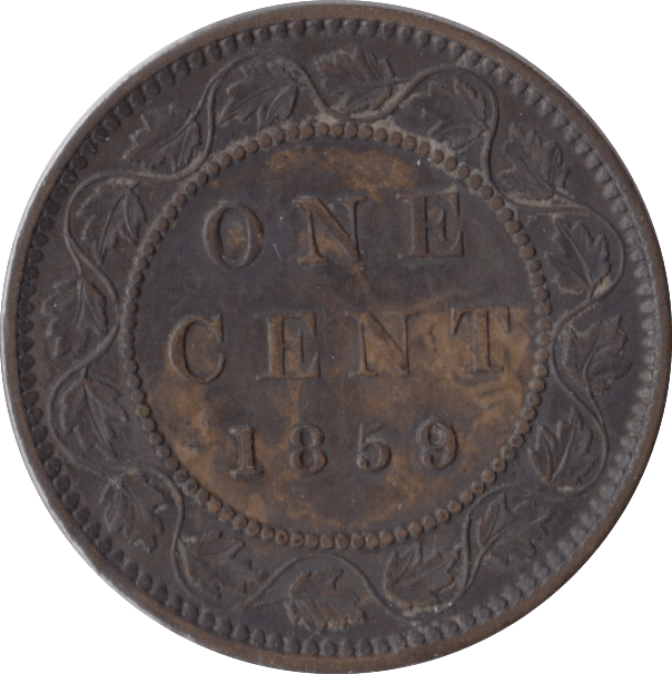 1859 ONE CENT CANADA - WORLD COINS - Cambridgeshire Coins