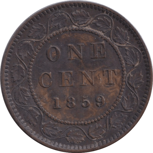 1859 ONE CENT CANADA - WORLD COINS - Cambridgeshire Coins