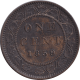 1859 ONE CENT CANADA - WORLD COINS - Cambridgeshire Coins