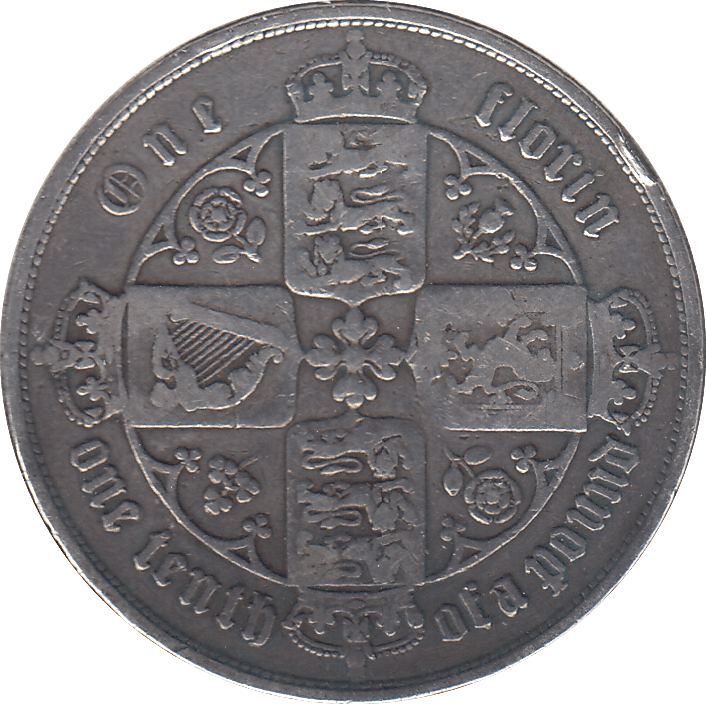 1859 ONE FLORIN ( FINE ) - FLORIN - Cambridgeshire Coins