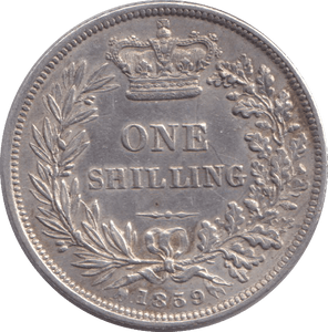 1859 SHILLING ( AUNC ) 2 - SHILLING - Cambridgeshire Coins