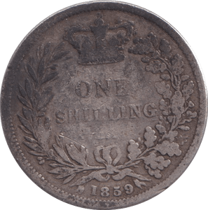 1859 SHILLING ( FAIR ) - SHILLING - Cambridgeshire Coins