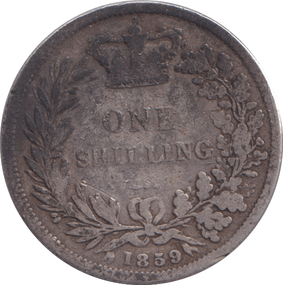 1859 SHILLING ( FAIR ) - SHILLING - Cambridgeshire Coins