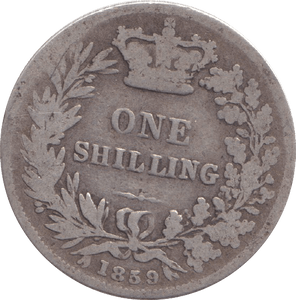 1859 SHILLING ( FAIR ) - SHILLING - Cambridgeshire Coins