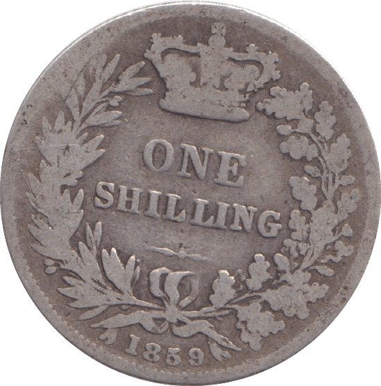 1859 SHILLING ( FAIR ) - SHILLING - Cambridgeshire Coins