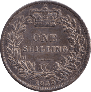 1859 SHILLING ( FINE ) - SHILLING - Cambridgeshire Coins