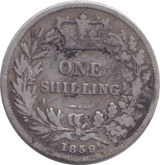 1859 SHILLING ( NF ) - SHILLING - Cambridgeshire Coins