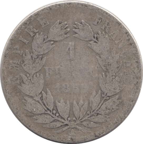 1859 SILVER ONE FRANC FRANCE - SILVER WORLD COINS - Cambridgeshire Coins