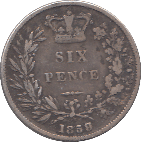 1859 SIXPENCE ( FINE ) 2 - SIXPENCE - Cambridgeshire Coins