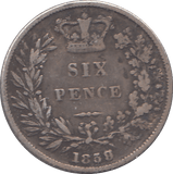 1859 SIXPENCE ( FINE ) 2 - SIXPENCE - Cambridgeshire Coins