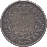 1859 SIXPENCE ( FINE ) - SIXPENCE - Cambridgeshire Coins