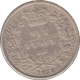 1859 SIXPENCE ( GF ) - SIXPENCE - Cambridgeshire Coins