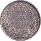 1859 SIXPENCE ( GVF ) - SIXPENCE - Cambridgeshire Coins