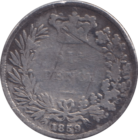 1859 SIXPENCE ( NF ) - SIXPENCE - Cambridgeshire Coins