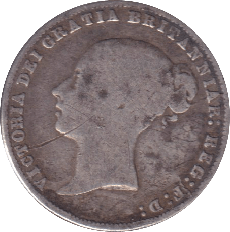 1859 SIXPENCE ( NF ) - SIXPENCE - Cambridgeshire Coins
