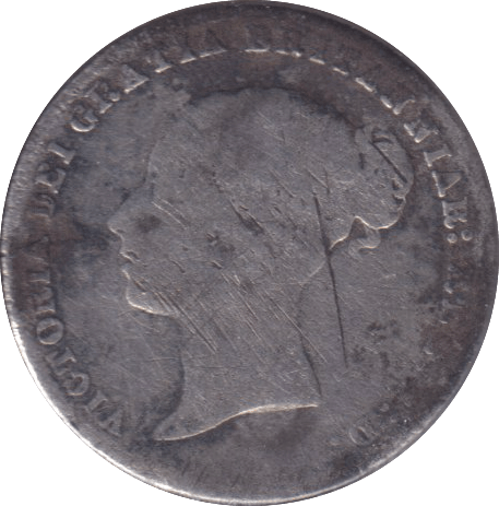 1859 SIXPENCE ( NF ) - SIXPENCE - Cambridgeshire Coins