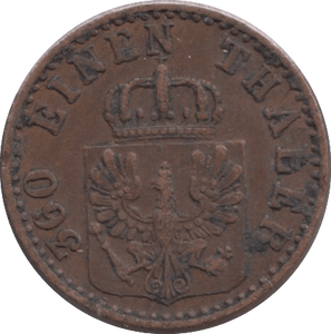 1860 1 PFENNIG PRUSSIA - WORLD COINS - Cambridgeshire Coins