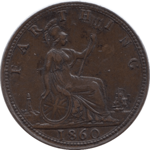 1860 FARTHING ( EF ) - Farthing - Cambridgeshire Coins