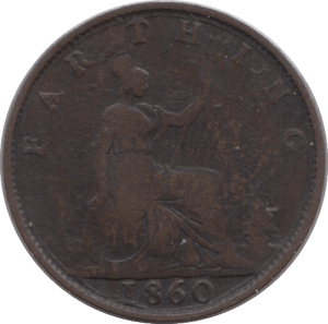 1860 FARTHING ( FINE ) - Farthing - Cambridgeshire Coins