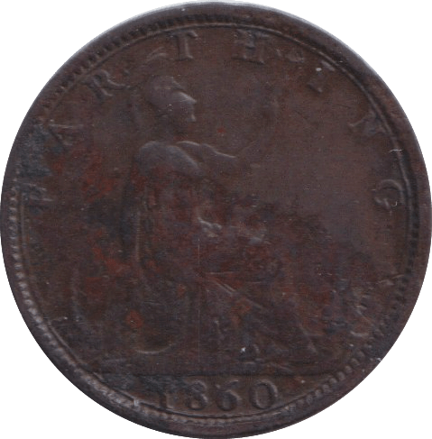 1860 FARTHING ( FINE ) - FARTHING - Cambridgeshire Coins
