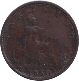 1860 FARTHING ( FINE ) - FARTHING - Cambridgeshire Coins