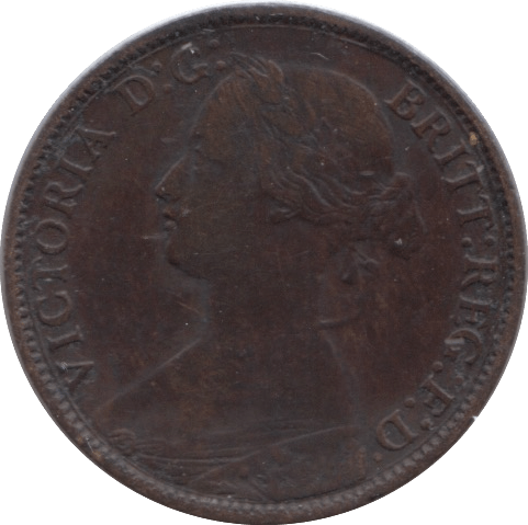 1860 FARTHING ( FINE ) - Farthing - Cambridgeshire Coins
