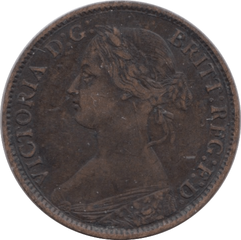 1860 FARTHING ( FINE ) - Farthing - Cambridgeshire Coins