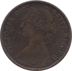 1860 FARTHING ( FINE ) - Farthing - Cambridgeshire Coins
